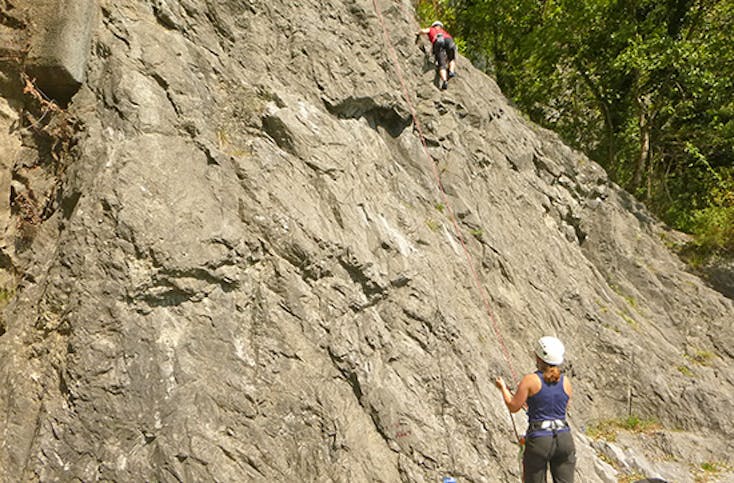 Kletterkurs am Felsen des Schollbergs für 2
