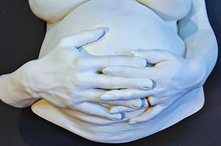Skulptur vom eigenen Körper