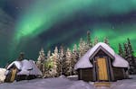 Übernachtung in der Glasdach-Hütte in Lappland für 2