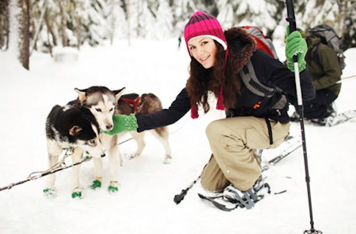 Schneeschuh-Tour mit dem eigenen Hund