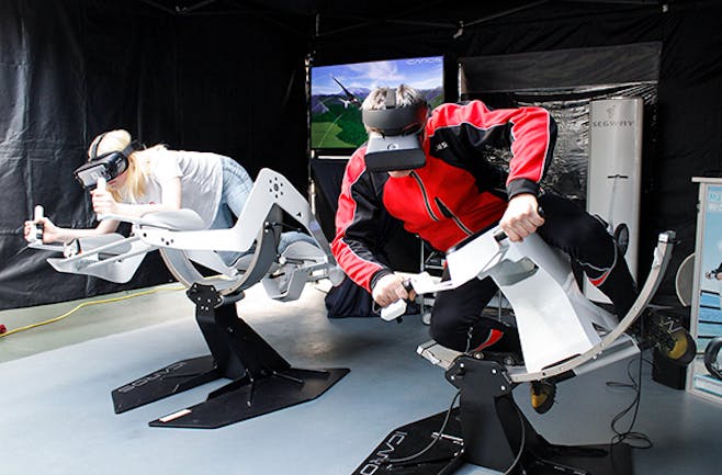 Virtual Reality Motorradrennen in Offenbach